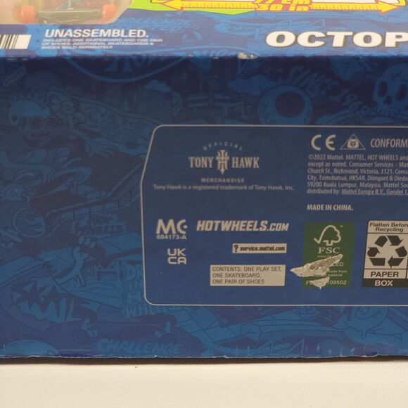 Hot Wheels 2023 Tony Hawk Octopark‎ Skate Set Playset Fingerboard & Shoes NEW - Picture 15 of 16